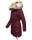 Navahoo Honigfee warme Damen Winter Jacke mit Kapuze und Kunstfell B805 Weinrot Größe XXL - Gr. 44