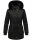 Navahoo Olessaa Damen Winter Jacke Winterjacke halblang Kapuze Kunstfell B869 Schwarz-Gr.M