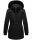 Navahoo Olessaa Damen Winter Jacke Winterjacke halblang Kapuze Kunstfell B869 Schwarz-Gr.M