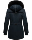 Navahoo Olessaa Damen Winter Jacke Winterjacke halblang Kapuze Kunstfell B869 Navy-Gr.XS