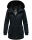 Navahoo Olessaa Damen Winter Jacke Winterjacke halblang Kapuze Kunstfell B869 Navy-Gr.S