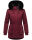 Navahoo Olessaa Damen Winter Jacke Winterjacke halblang Kapuze Kunstfell B869 Bordeaux-Gr.S