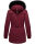 Navahoo Olessaa Damen Winter Jacke Winterjacke halblang Kapuze Kunstfell B869 Bordeaux-Gr.S