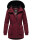 Navahoo Olessaa Damen Winter Jacke Winterjacke halblang Kapuze Kunstfell B869 Bordeaux-Gr.M