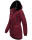 Navahoo Olessaa Damen Winter Jacke Winterjacke halblang Kapuze Kunstfell B869 Bordeaux-Gr.M