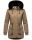 Navahoo Olessaa Damen Winter Jacke Winterjacke halblang Kapuze Kunstfell B869 Taupe-Gr.XS