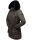 Navahoo Olessaa Damen Winter Jacke Winterjacke halblang Kapuze Kunstfell B869 Anthrazit-Gr.M