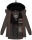 Navahoo Olessaa Damen Winter Jacke Winterjacke halblang Kapuze Kunstfell B869 Anthrazit-Gr.M