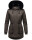 Navahoo Olessaa Damen Winter Jacke Winterjacke halblang Kapuze Kunstfell B869 Anthrazit-Gr.L