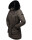 Navahoo Olessaa Damen Winter Jacke Winterjacke halblang Kapuze Kunstfell B869 Anthrazit-Gr.L
