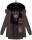 Navahoo Olessaa Damen Winter Jacke Winterjacke halblang Kapuze Kunstfell B869 Anthrazit-Gr.L