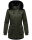 Navahoo Olessaa Damen Winter Jacke Winterjacke halblang Kapuze Kunstfell B869 Olive-Gr.L