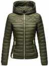 Navahoo Ich Bin Hübsch leichte Damen Steppjacke B838 Olive Größe XS - Gr. 34