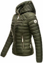 Navahoo Ich Bin Hübsch leichte Damen Steppjacke B838 Olive Größe XS - Gr. 34