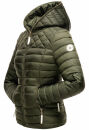 Navahoo Ich Bin Hübsch leichte Damen Steppjacke B838 Olive Größe XS - Gr. 34