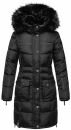 Navahoo Sinja Damen lange Winter Steppjacke Wintermantel B871 Schwarz-Gr.M