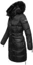Navahoo Sinja Damen lange Winter Steppjacke Wintermantel B871 Schwarz-Gr.M