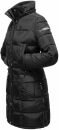 Navahoo Sinja Damen lange Winter Steppjacke Wintermantel B871 Schwarz-Gr.M