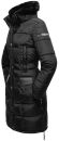 Navahoo Sinja Damen lange Winter Steppjacke Wintermantel B871 Schwarz-Gr.M