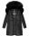 Navahoo Sinja Damen lange Winter Steppjacke Wintermantel B871 Schwarz-Gr.M