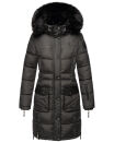 Navahoo Sinja Damen lange Winter Steppjacke Wintermantel B871 Anthrazit-Gr.M