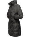 Navahoo Sinja Damen lange Winter Steppjacke Wintermantel B871 Anthrazit-Gr.M