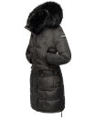 Navahoo Sinja Damen lange Winter Steppjacke Wintermantel B871 Anthrazit-Gr.M