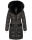 Navahoo Sinja Damen lange Winter Steppjacke Wintermantel B871 Anthrazit-Gr.M