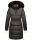 Navahoo Sinja Damen lange Winter Steppjacke Wintermantel B871 Anthrazit-Gr.M