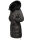 Navahoo Sinja Damen lange Winter Steppjacke Wintermantel B871 Anthrazit-Gr.M