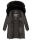 Navahoo Sinja Damen lange Winter Steppjacke Wintermantel B871 Anthrazit-Gr.M