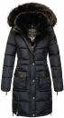 Navahoo Sinja Damen lange Winter Steppjacke Wintermantel B871 Navy-Gr.S