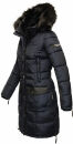 Navahoo Sinja Damen lange Winter Steppjacke Wintermantel B871 Navy-Gr.XL
