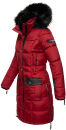 Navahoo Sinja Damen lange Winter Steppjacke Wintermantel B871 Rot-Gr.XXL