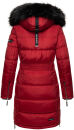 Navahoo Sinja Damen lange Winter Steppjacke Wintermantel B871 Rot-Gr.XXL