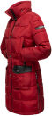 Navahoo Sinja Damen lange Winter Steppjacke Wintermantel B871 Rot-Gr.XXL