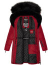 Navahoo Sinja Damen lange Winter Steppjacke Wintermantel B871 Rot-Gr.XXL