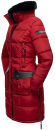 Navahoo Sinja Damen lange Winter Steppjacke Wintermantel B871 Rot-Gr.XXL