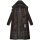 Navahoo Isalie Damen lange Winter Steppjacke Wintermantel B871 B872 Schwarz-Gr.S