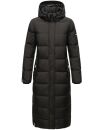 Navahoo Isalie Damen lange Winter Steppjacke Wintermantel B871 B872 Schwarz-Gr.L