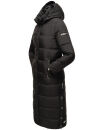 Navahoo Isalie Damen lange Winter Steppjacke Wintermantel B871 B872 Schwarz-Gr.L