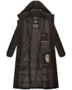 Navahoo Isalie Damen lange Winter Steppjacke Wintermantel B871 B872 Schwarz-Gr.L