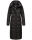 Navahoo Isalie Damen lange Winter Steppjacke Wintermantel B871 B872 Schwarz-Gr.L