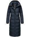 Navahoo Isalie Damen lange Winter Steppjacke Wintermantel B871 B872 Navy-Gr.XS