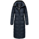 Navahoo Isalie Damen lange Winter Steppjacke Wintermantel B871 B872 Navy-Gr.M