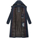 Navahoo Isalie Damen lange Winter Steppjacke Wintermantel B871 B872 Navy-Gr.XL