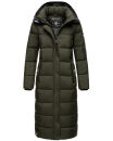 Navahoo Isalie Damen lange Winter Steppjacke Wintermantel B871 B872 Dark-Olive-Gr.XS