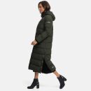 Navahoo Isalie Damen lange Winter Steppjacke Wintermantel B871 B872 Dark-Olive-Gr.S