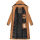 Navahoo Isalie Damen lange Winter Steppjacke Wintermantel B871 B872 Camel-Gr.S