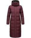 Navahoo Isalie Damen lange Winter Steppjacke Wintermantel B871 B872 Weinrot-Gr.XS